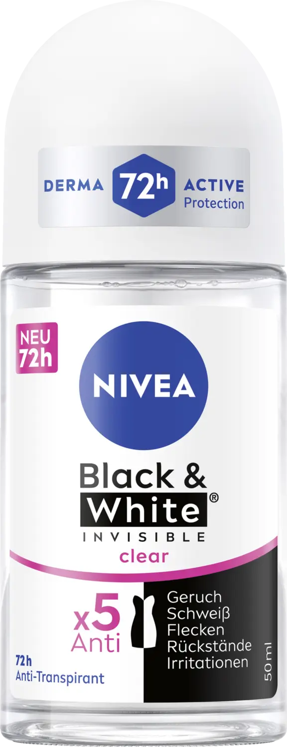 

Дезодорант NIVEA Black & White Invisible Clear Anti-Transpirant Roll-on