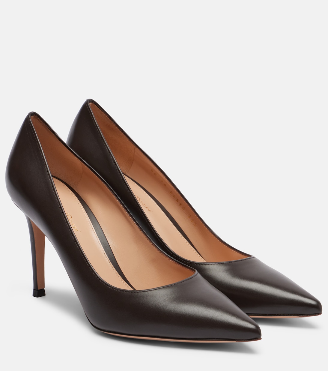 Туфли-лодочки Gianvito 85 из кожи Gianvito Rossi, Moka