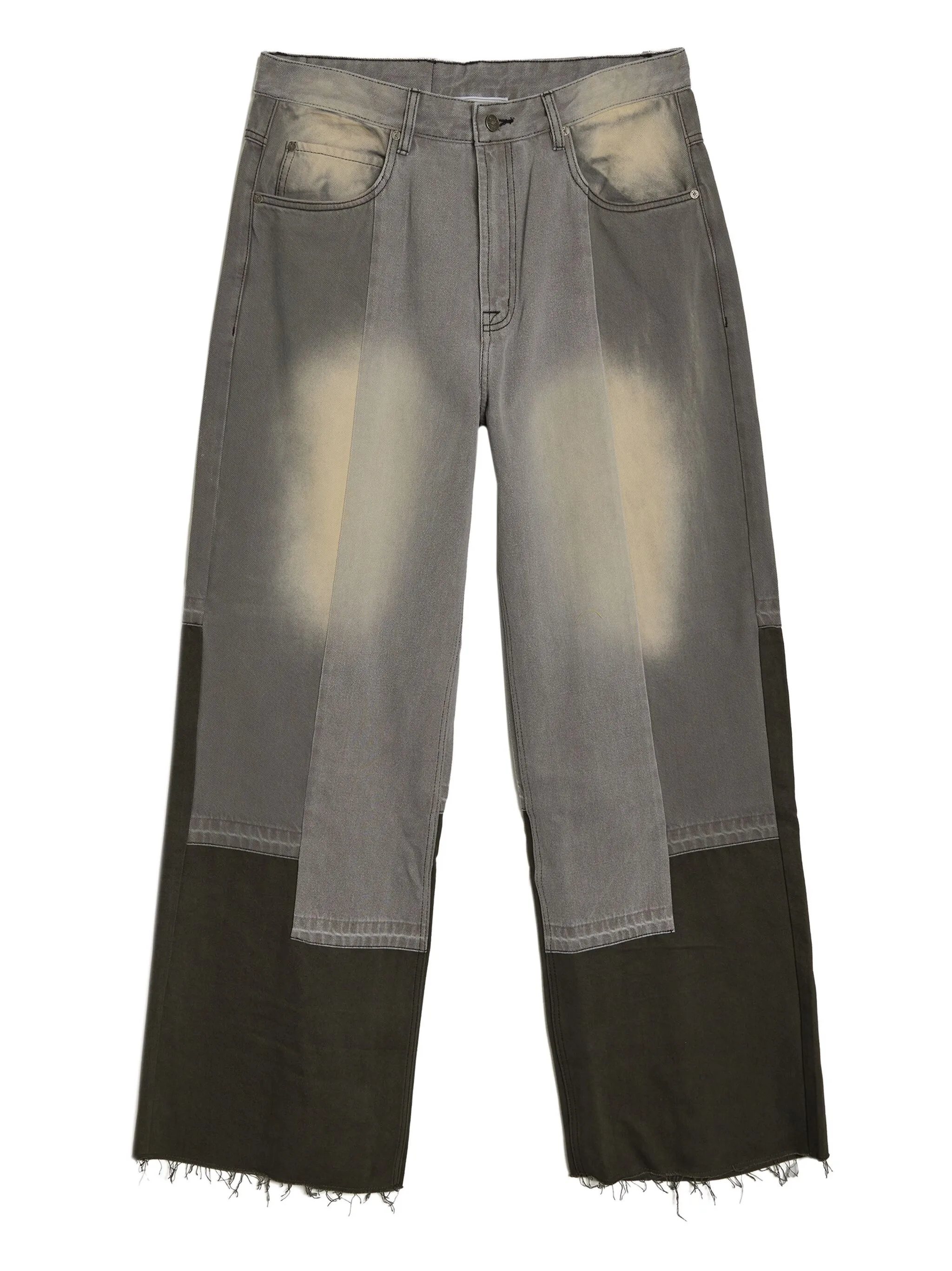 

Джинсы со вставками и бахромой Glass Cypress, серый