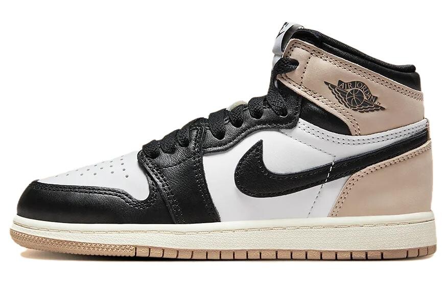 

Кроссовки Jordan 1 Retro High OG Latte PS, черный/белый/коричневый