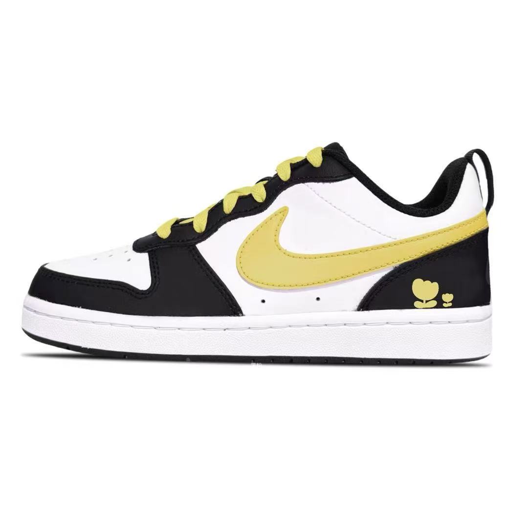 

Nike Кроссовки Court Borough Floral Low top Skateboard Shoes Black Yellow Kids'