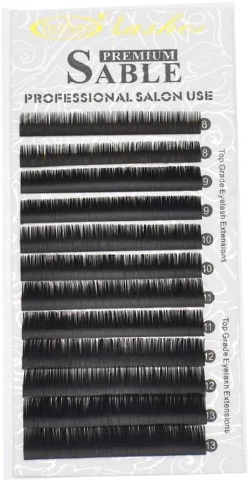 Ресницы FUZHAN Premium Mink, смешанная длина 8-13 мм, 0.05 мм, 12 рядов, в футляре