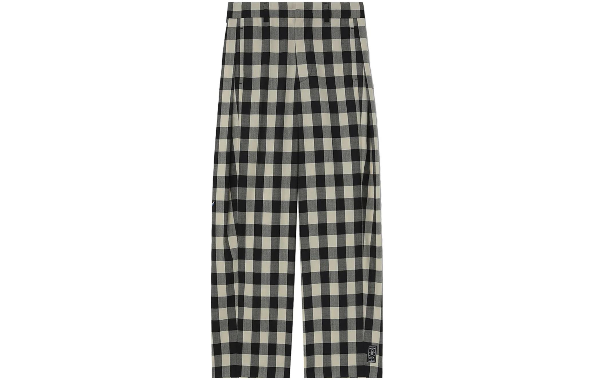 

Aoker Gingham Wool Trousers ADER ERROR, черный
