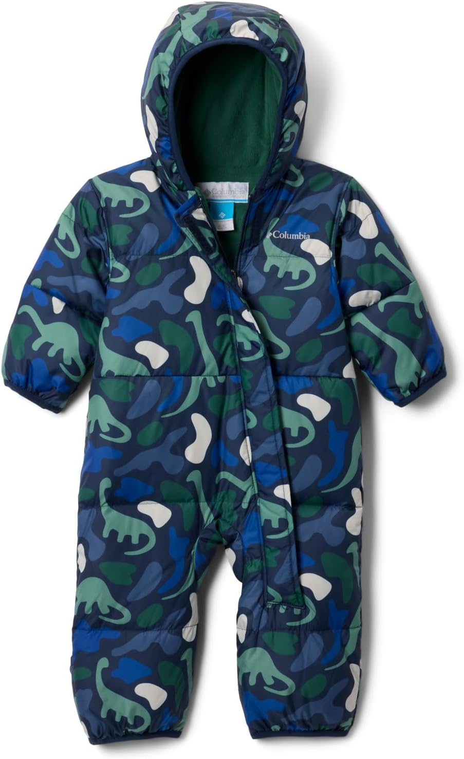 

Columbia Unisex Baby Snuggly Bunny II Bunting, Collegiate Navy Dinoflauge/Rain Forest