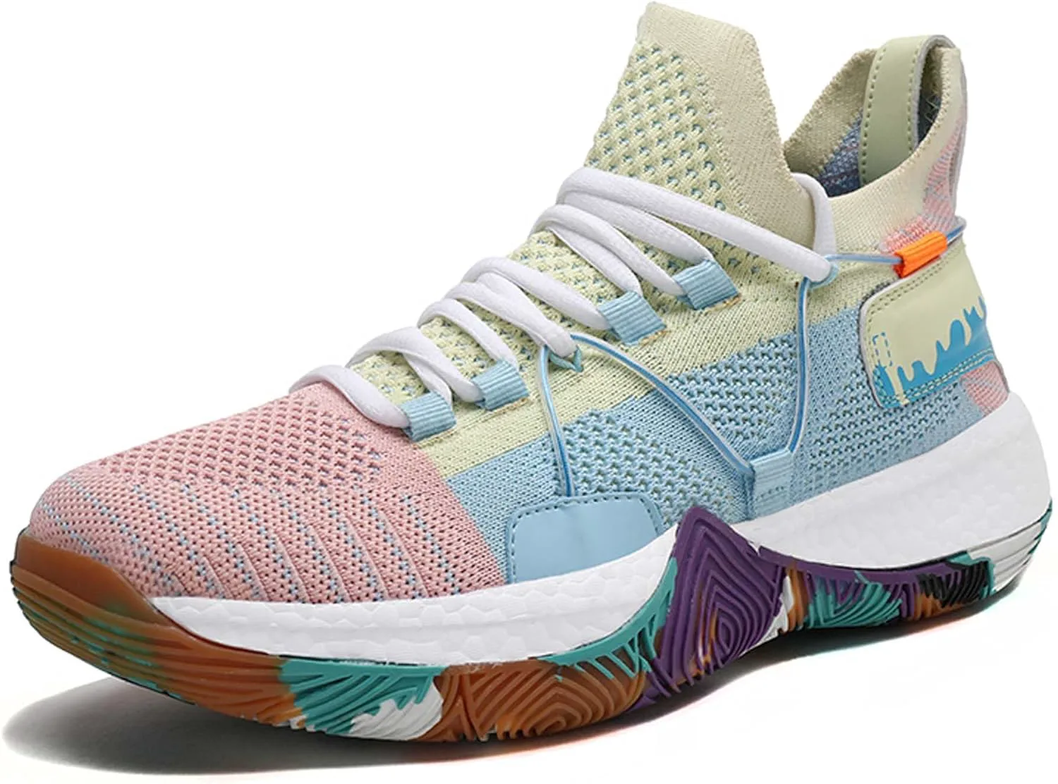

Мужские и женские кроссовки для баскетбола из дышащей сетчатой ткани, средний верх, на шнуровке, повседневные кроссовки, противоскользящие и дышащие, для фитнеса и тренировок, легкие походные кроссовки для улицы, бейсбольные кроссовки WURMIUHD,...