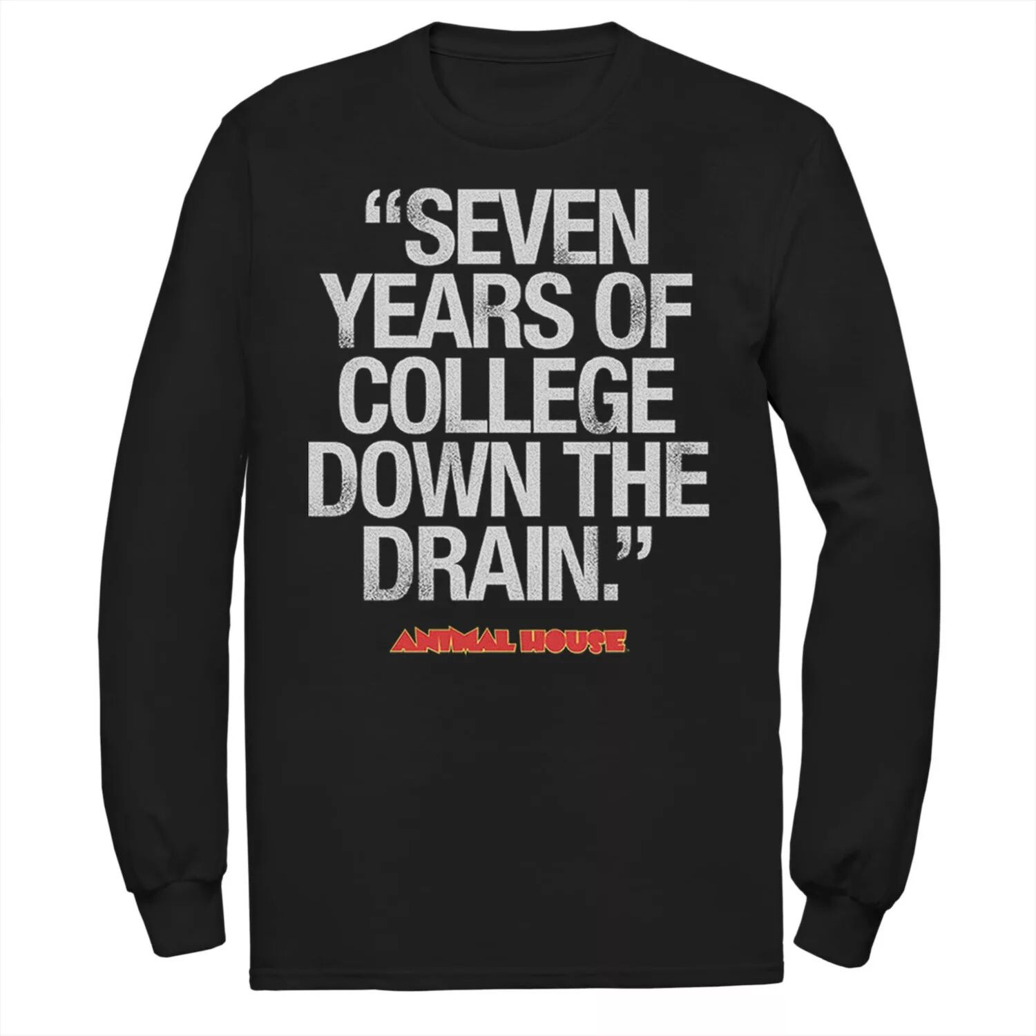 

Мужская футболка Animal House Seven Years Of College Down The Duck Licensed Character