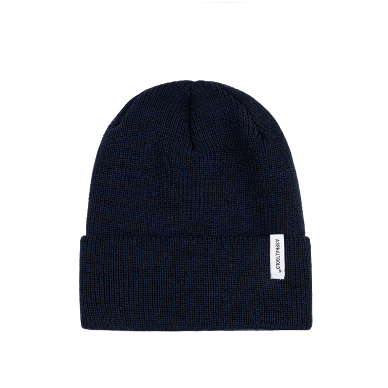 

Шапка ribbed merino beanie Asphaltgold, синий