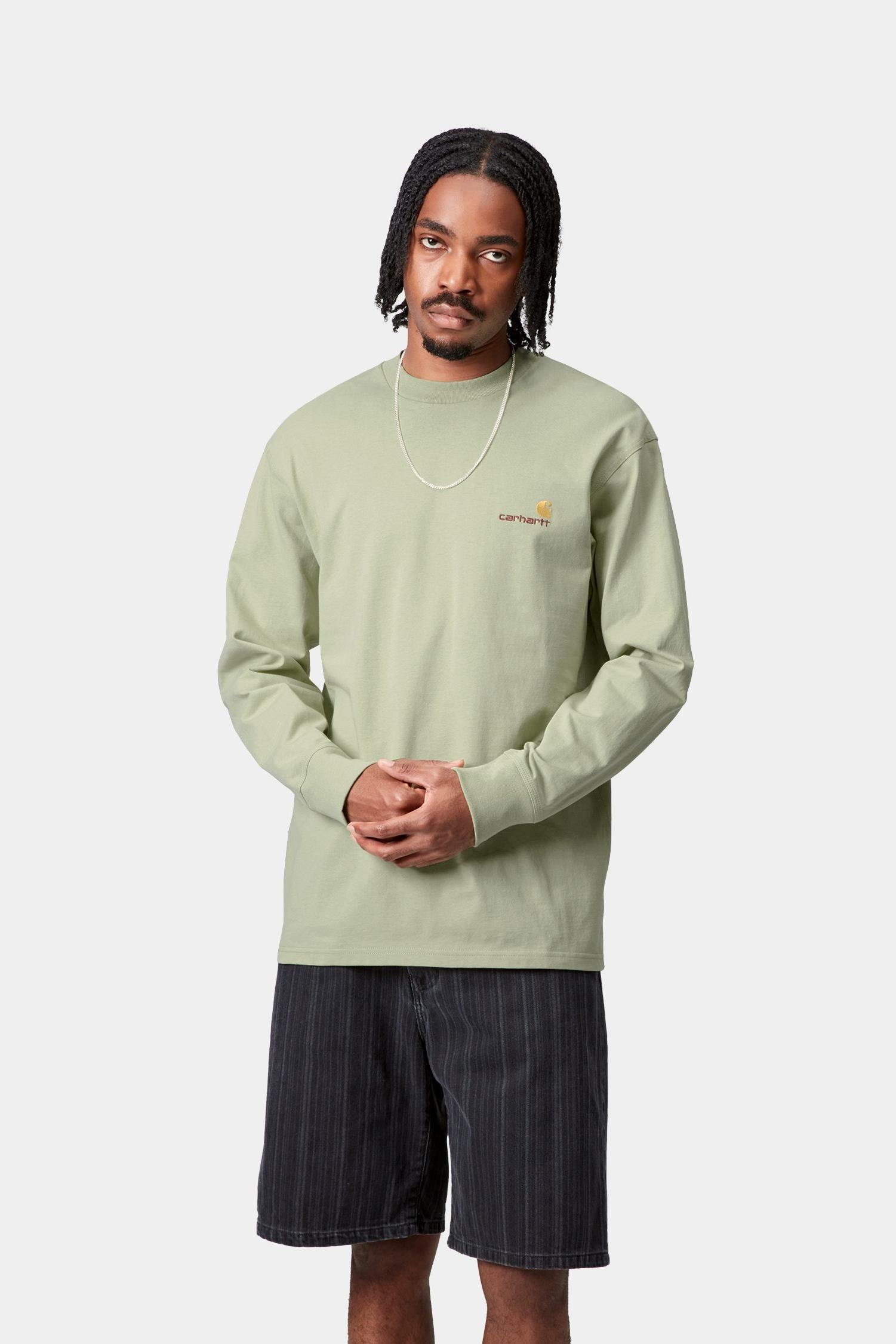 

Лонгслив American Script Carhartt, зеленый