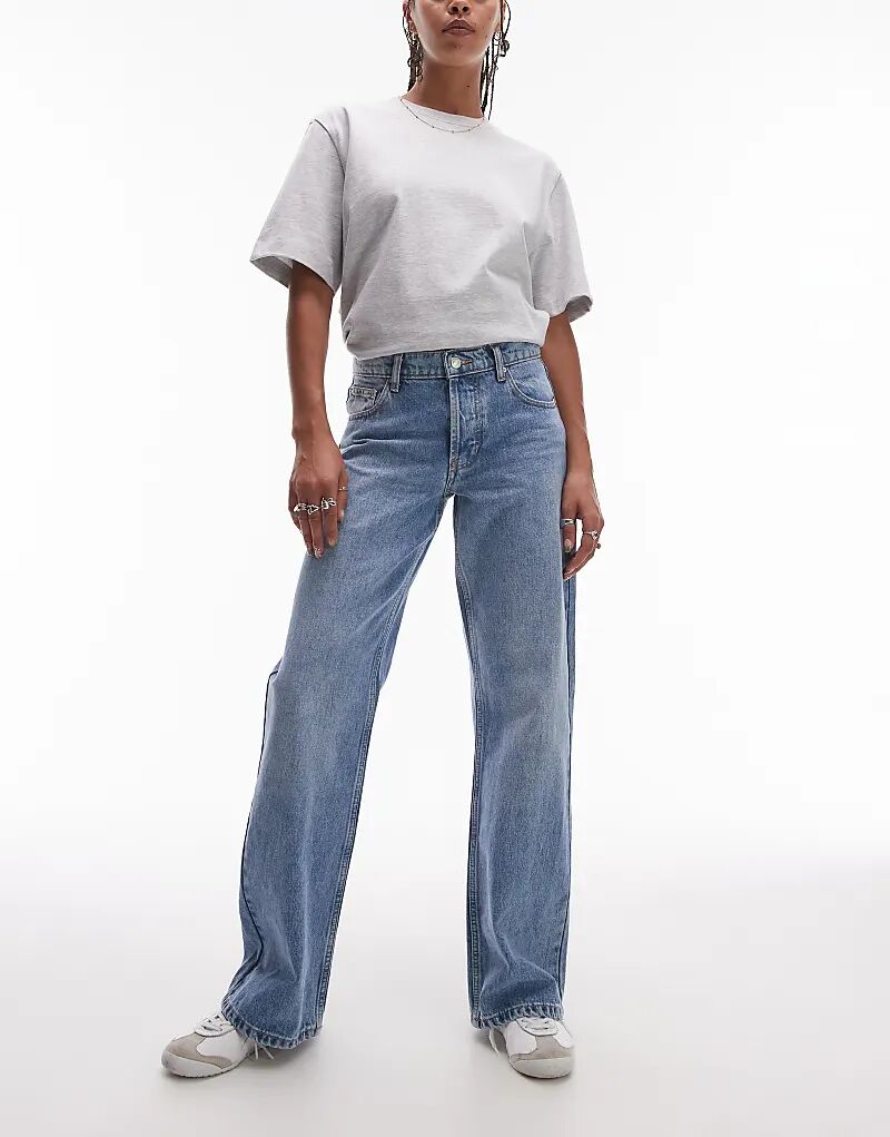 

Джинсы Ember с низкой посадкой и широкими штанинами, цвет bleach Topshop