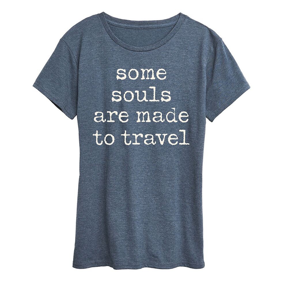 

Женская футболка с рисунком Some Souls Made To Travel Licensed Character, цвет Heather Blue