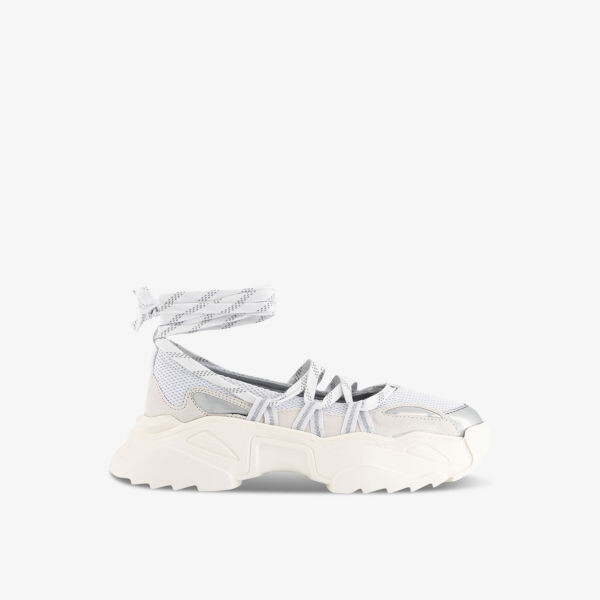 

Низкие балетки из веганской кожи и сетки Lazy Oaf, белый