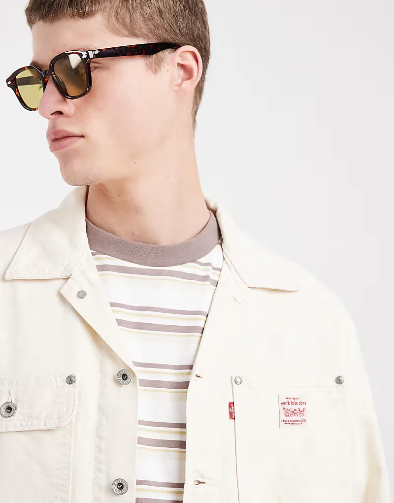 Джинсовая куртка-тракер Levis Unisex Workwear Sunrise Levi's, молочный