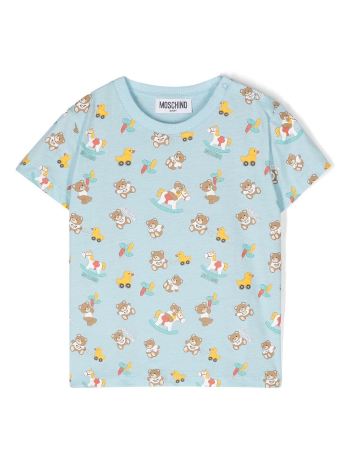 

Moschino Kids футболка с принтом Teddy Bear, синий