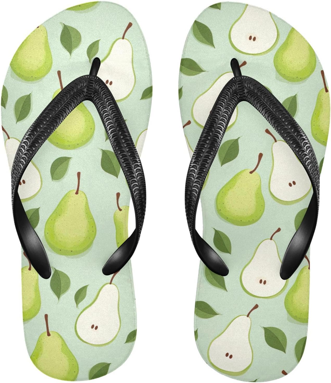 

Шлепанцы SPRIPORT Pear Green Slim для женщин и мужчин, удобные повседневные вьетнамки с мягкой подошвой, резиновая нескользящая подошва, для ванной, душа, прогулок, пляжа и лета, Multicoloured