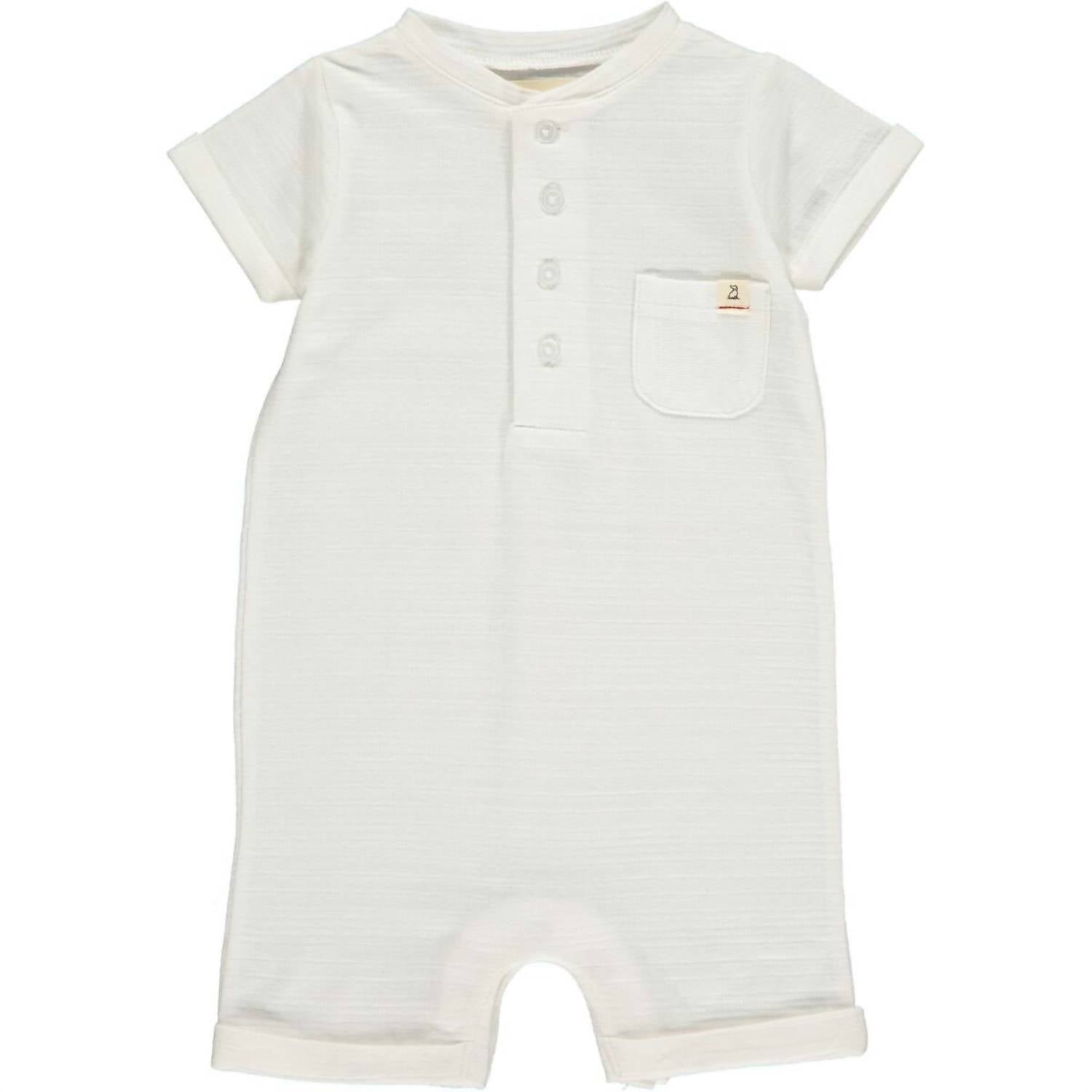 

Белый ромпер Camborne Henley для мальчика ME & HENRY