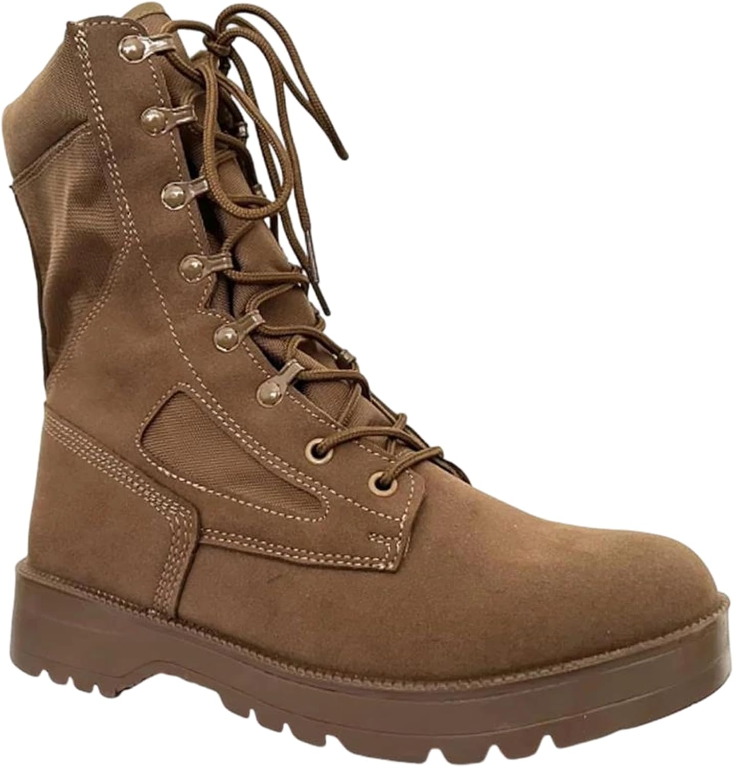 

Мужские кожаные ботинки до середины голени с разрезами, с эластичной застежкой и нейлоновым голенищем, для активного отдыха и походов Alloaone, коричневый