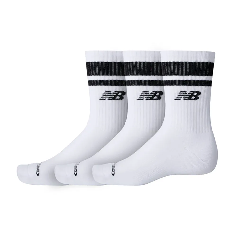 

Носки 3 шт New Balance Everyday Stripe Midcalf short, белый