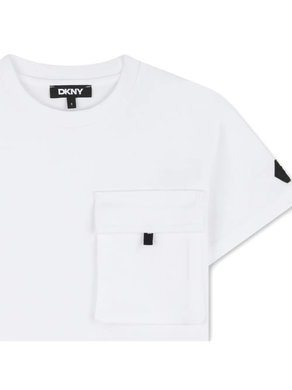 Футболка с короткими рукавами и карманом Dkny Kids, белый — фото 3