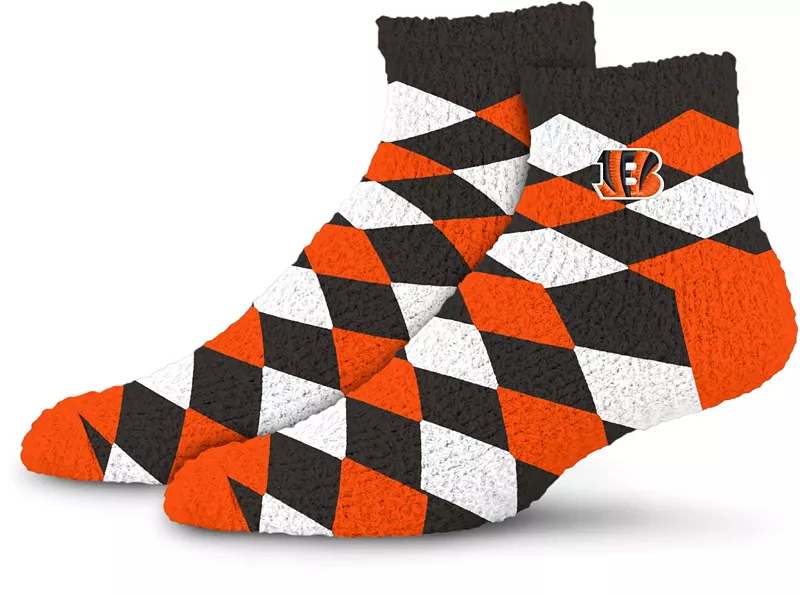 

Уютные носки Cincinnati Bengals Diamond для взрослых для босых ног For Bare Feet