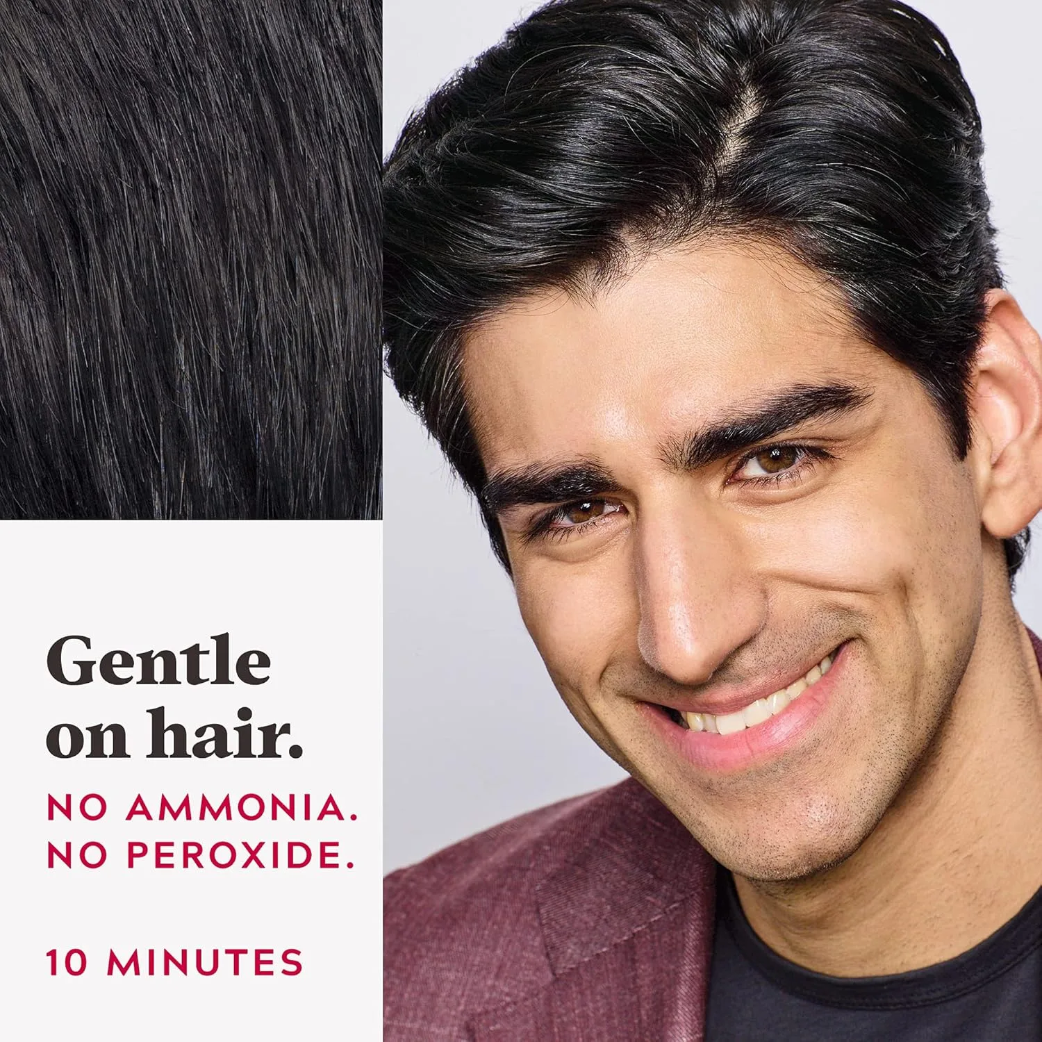 Краска для волос Just For Men Easy Comb-In Color для мужчин, легко наносится без смешивания, с помощью аппликатора-расчески - настоящий черный, A-55, 1 шт. 1 штука (1 шт.), Real Black A-55 — фото 3