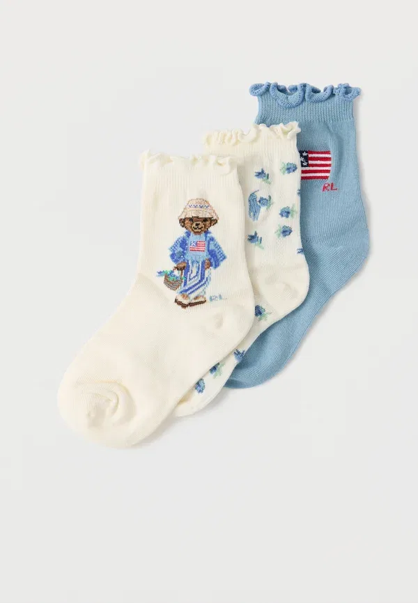 Носки 3 пары Polo Ralph Lauren, белый/голубой