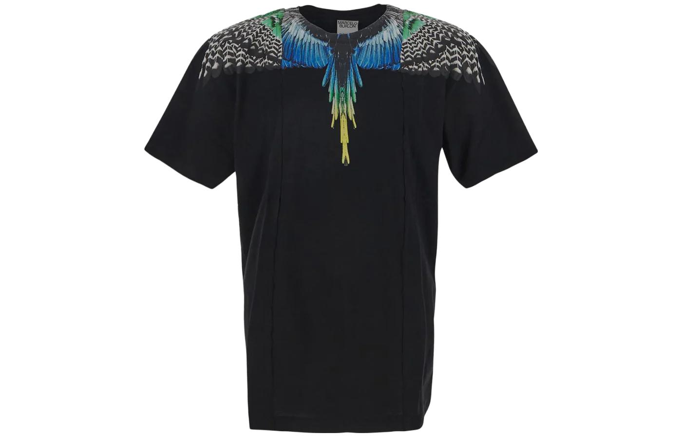 

Футболка Cotton County Of Milan Patchwork Wings Marcelo Burlon, черный