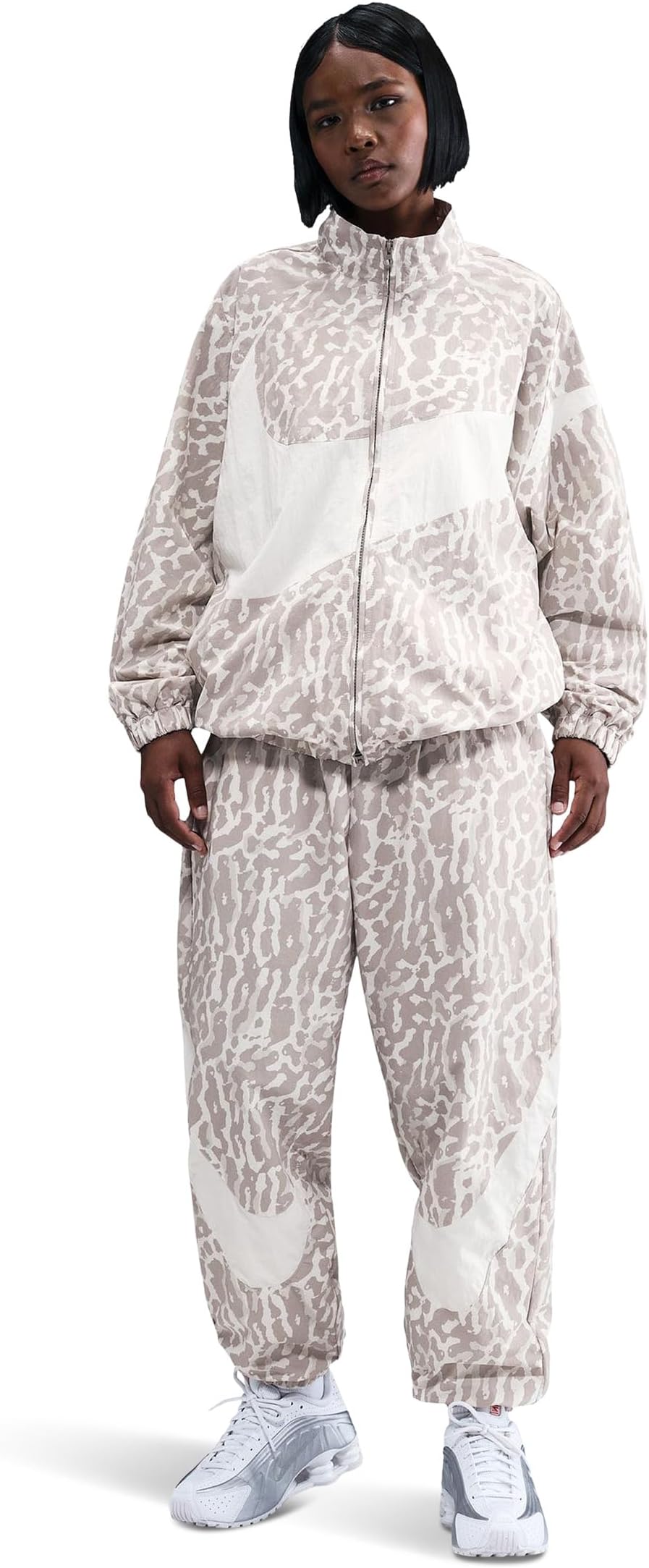 

Женские спортивные брюки с принтом Heritage All Over Trend Nike, College Grey/Sail