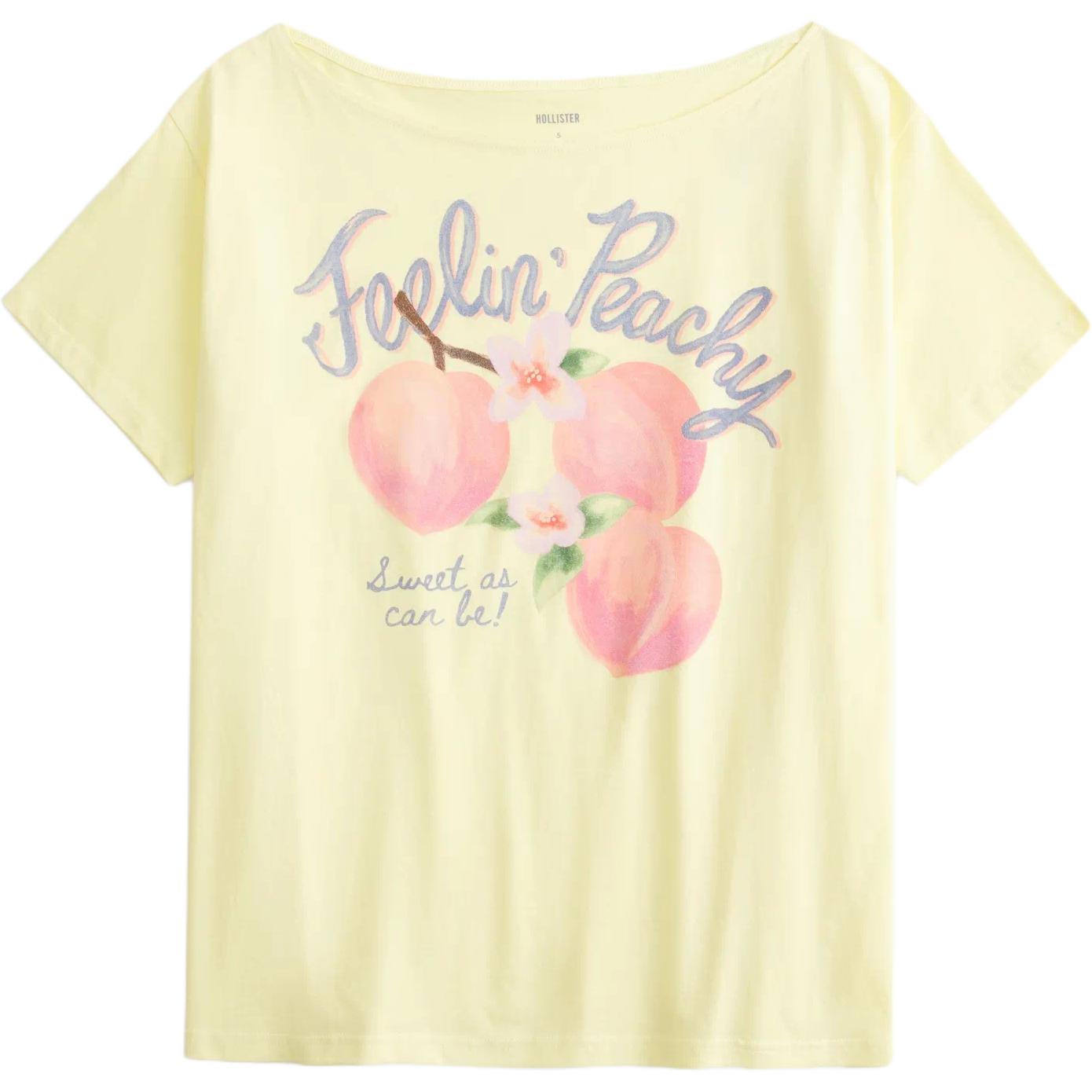 

Hollister Футболка женская yellow, Желтый, Hollister Футболка женская yellow