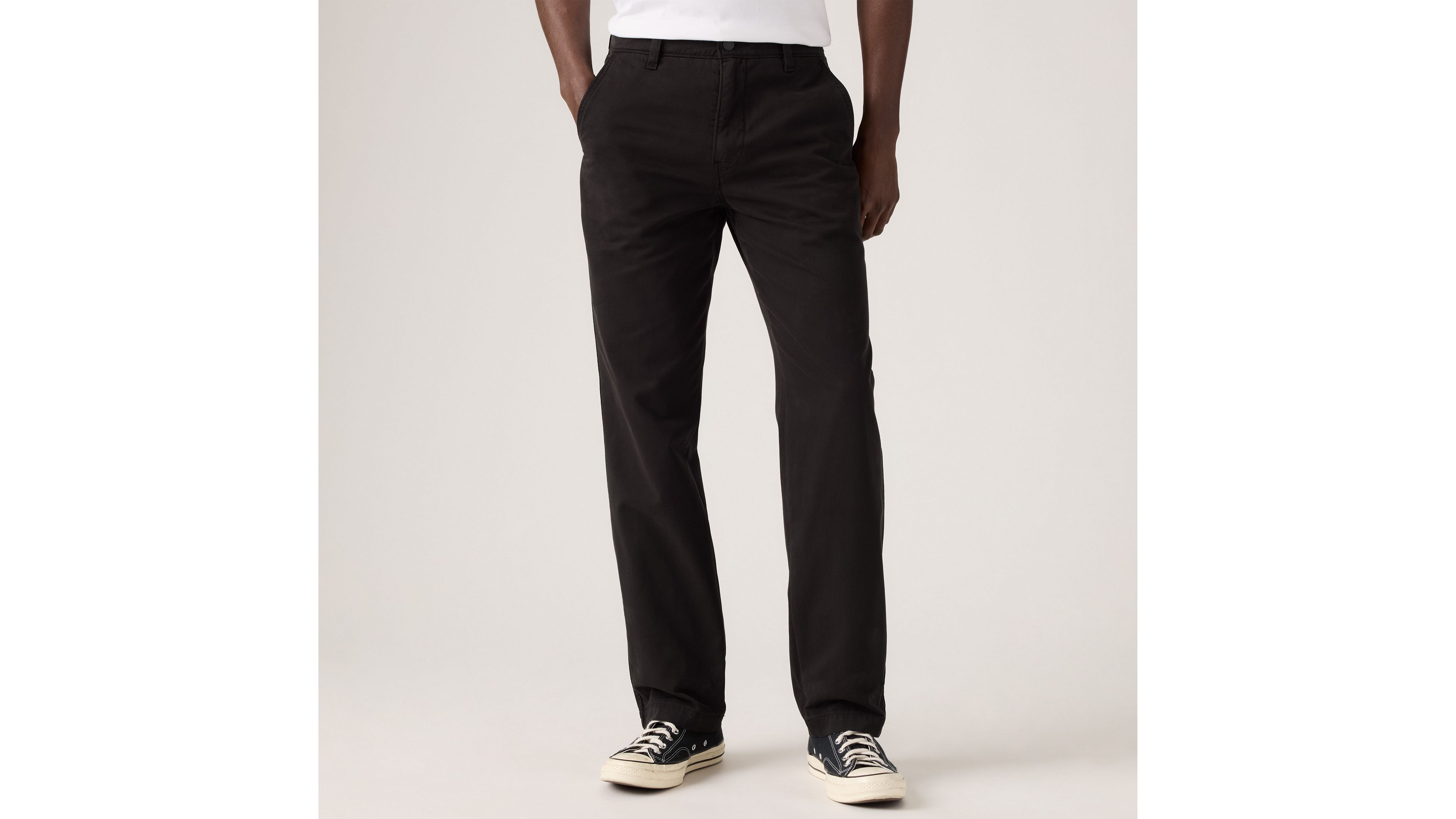 Мужские брюки Xx Chino Authentic свободного кроя Levi's, Meteorite - Black — фото 2