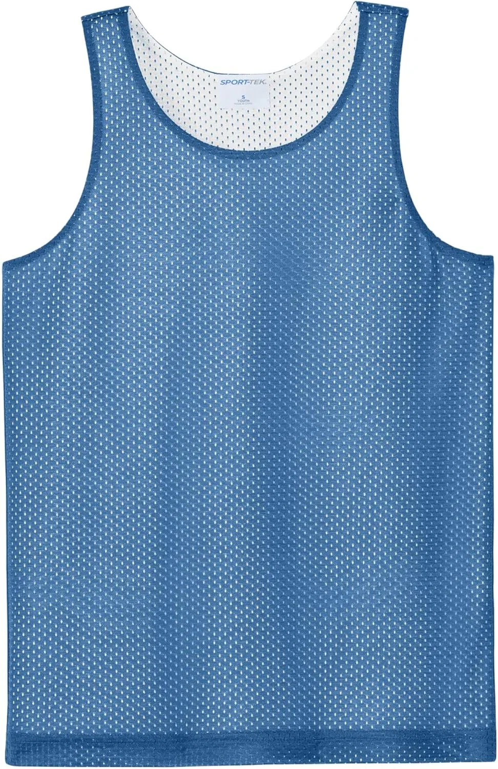 Детская майка SPORT-TEK, Carolina Blue/White