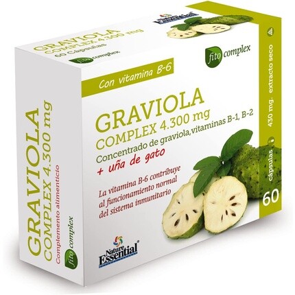 

Nature Ess Graviola Complex 4300 мг Травяная добавка 60 капсул