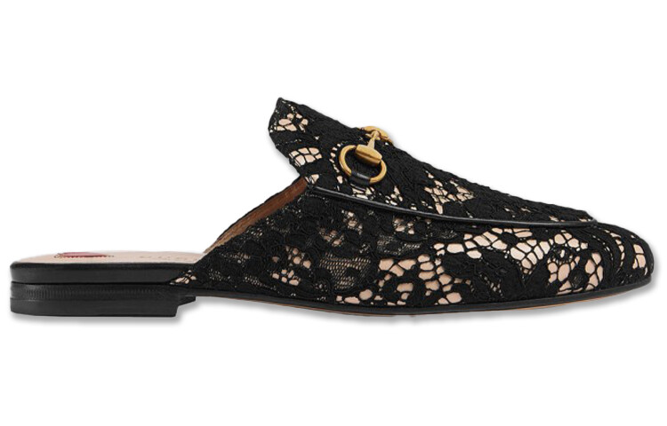 Сандалии женские Gucci Princetown, черный / бежевый