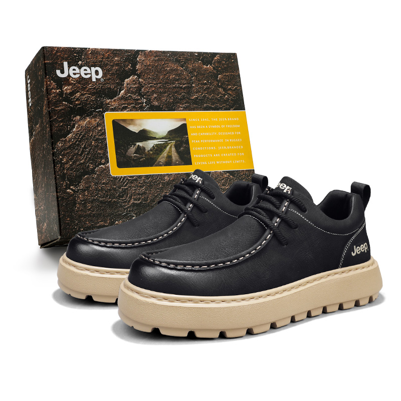 

Мужские повседневные низкие кроссовки с амортизацией и износостойкие Jeep, черный