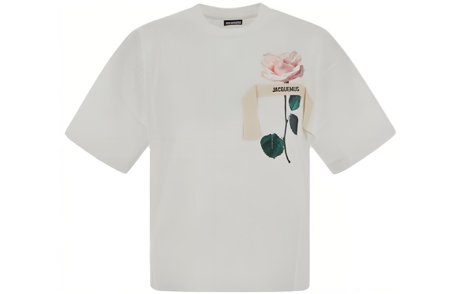 

Футболка женская Jacquemus с принтом розы, белый