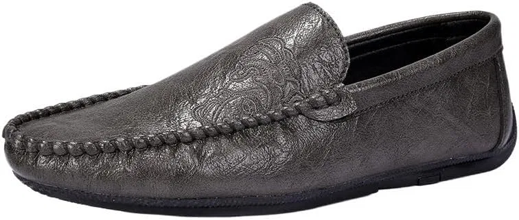 Лоферы мужские, повседневные, без бренда, модель Men Luxury Fashion Loafers, серый UOPYNE