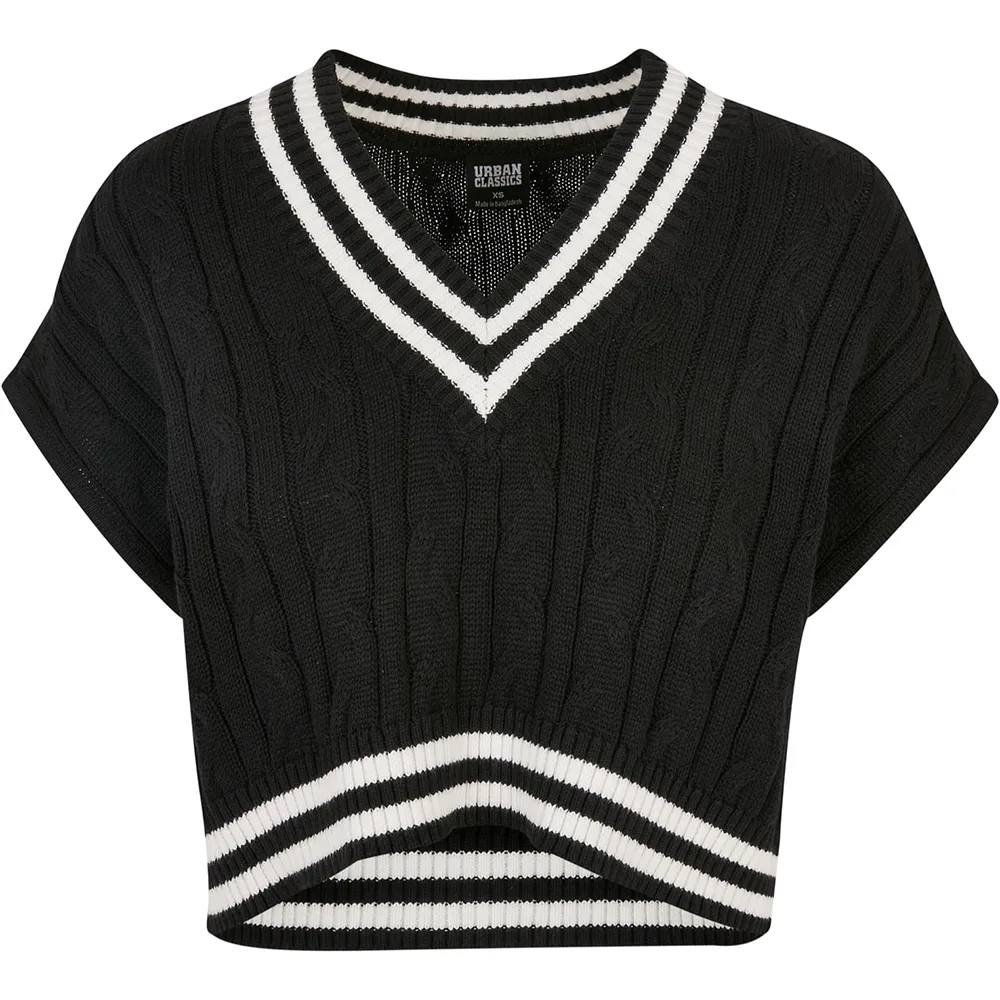 

Свитер Urban Classics Cropped Knit College v neck, черный