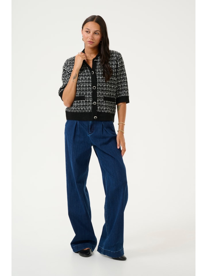 

Кардиган Kaffe, цвет black/turtledove check knit