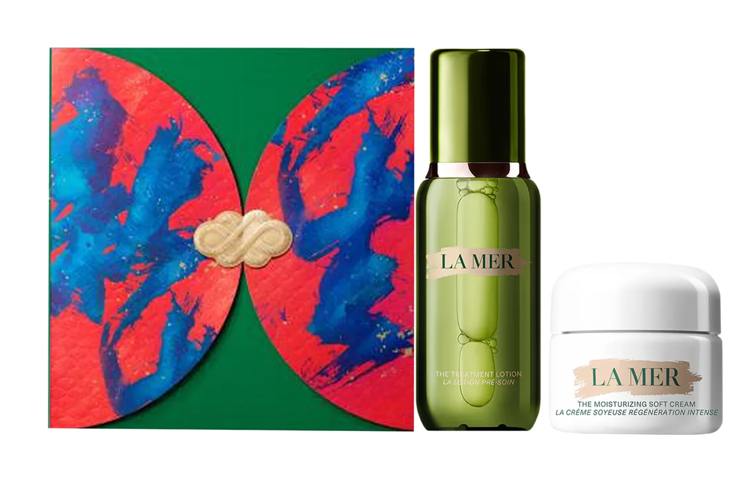 LA MER Новогодний лимитированный набор для ухода с облачной бархатной эссенцией-водой для упругости и увлажнения 15мл+150мл/30мл+150мл, Repairing Revitalizing Essence 150ml+Miracle Anti-Aging Cloud Cream 15ml — фото 2