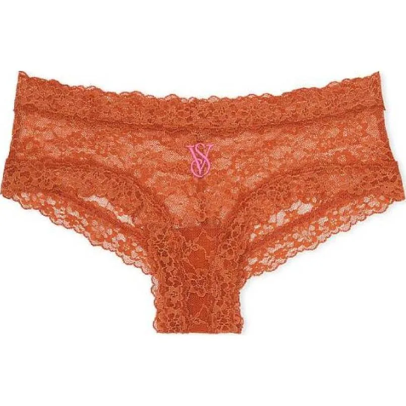 Victoria's Secret Трусики THE LACIE женские, 1 шт, медово-оранжевый