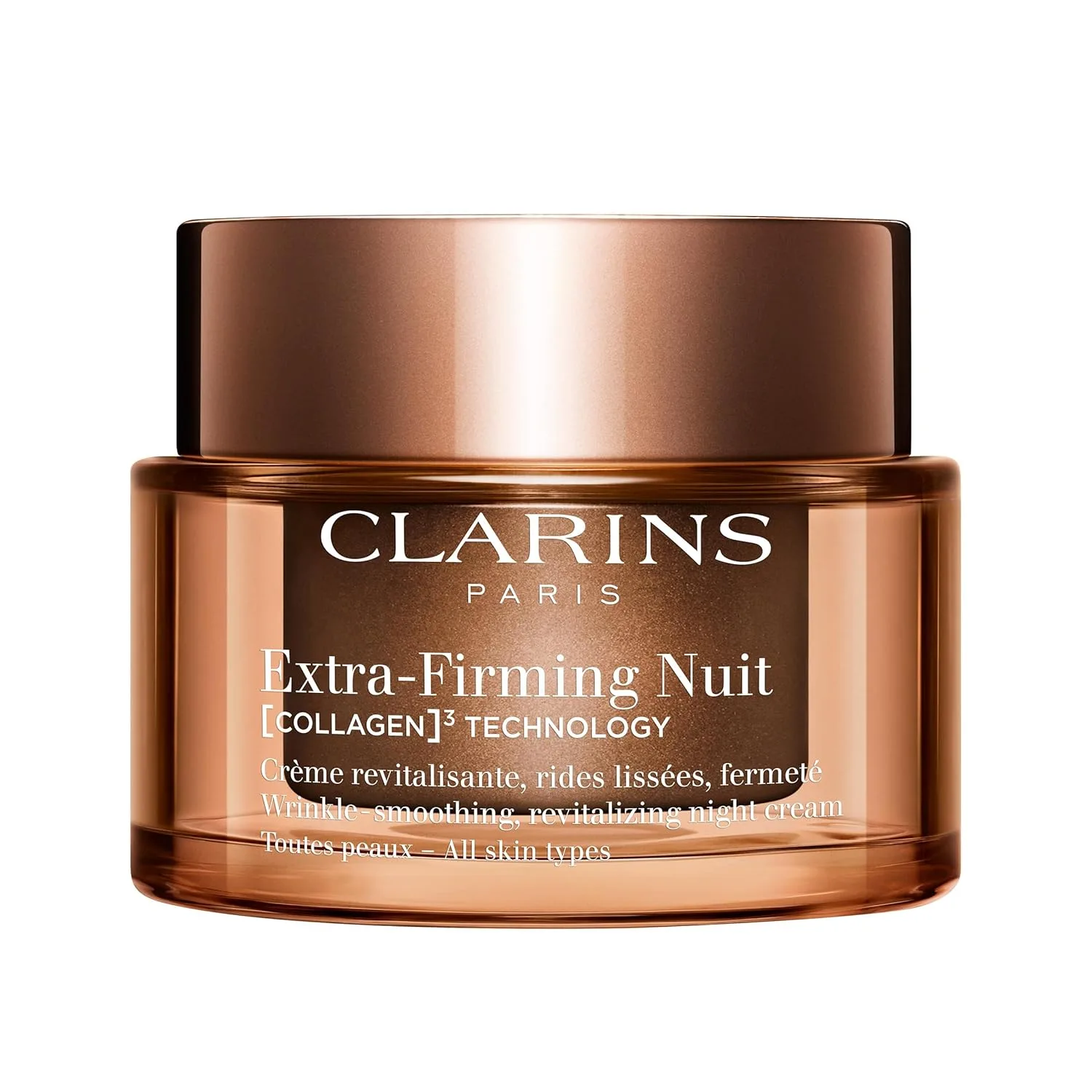 Крем для лица Clarins — NEW Extra-Firming ночной увлажняющий для упругости и обновления кожи с коллагеновыми, 50 мл