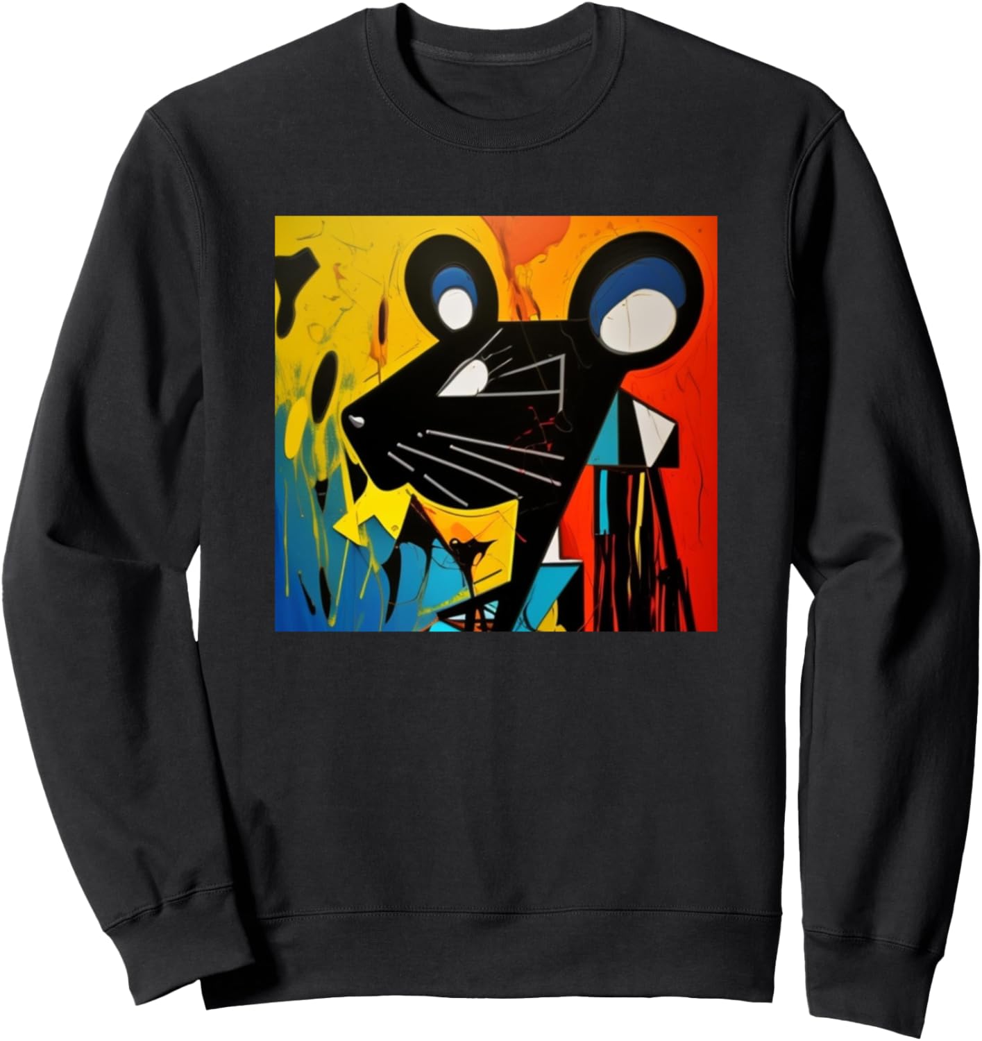 

Толстовка с силуэтом мыши, красочная, для любителей мышей Rats Pets Art Women + Girls Kids Men Boys Gift, черный