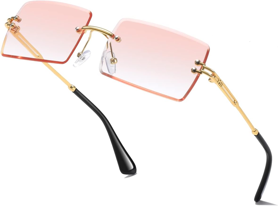 

Модные солнцезащитные очки без оправы прямоугольной формы для женщин и мужчин, квадратной формы, сверхлегкие, с защитой от УФ-излучения UV400, унисекс, артикул 9031 aisswzber, Gradient Red