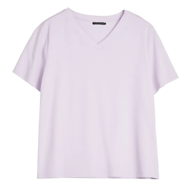 

Футболка женская V-образный вырез умеренный прямой крой ELLE, фиолетовый