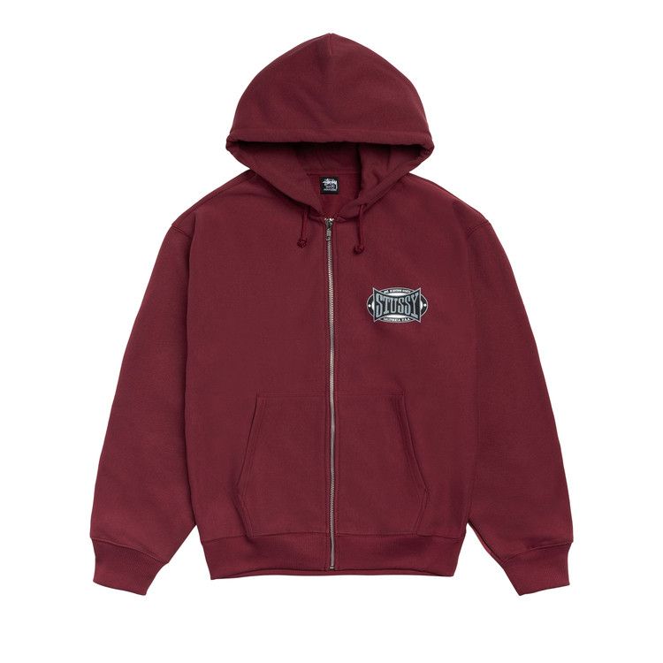 

Худи Stussy Champion Oval Zip Hoodie 'Wine'