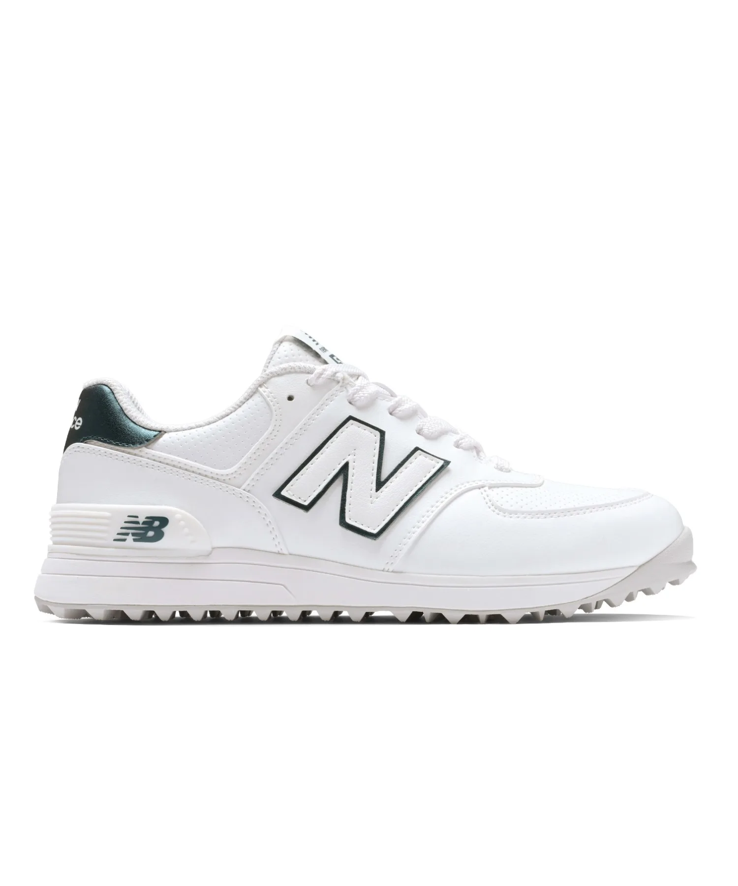 Мужские кроссовки для гольфа с высокой устойчивостью New Balance 574 v4 SL бело-зеленые