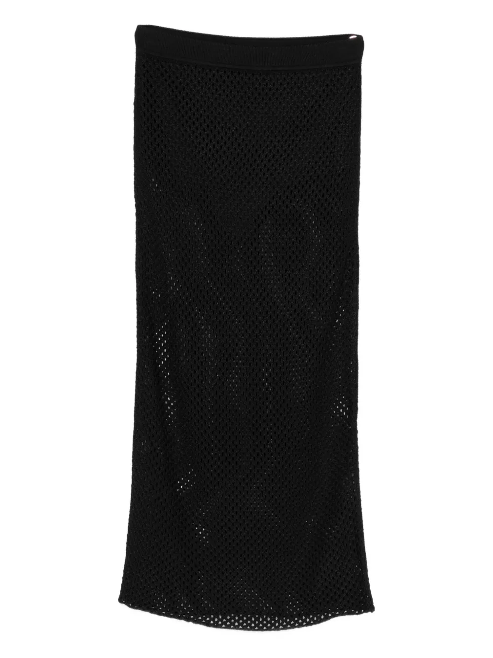 

Юбка миди с эффектом вязки крючком Simkhai, черный