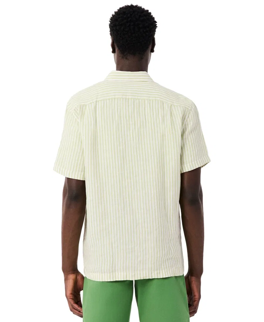 Мужская льняная рубашка стандартного кроя Lacoste — фото 4