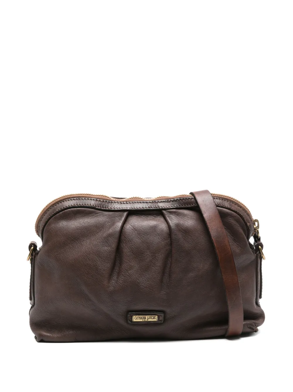 

Сумка через плечо со складками Caterina Lucchi, коричневый