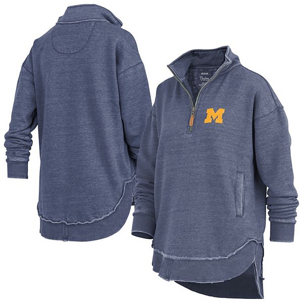 

Женская толстовка-пончо northfork sojourn quarter-zip цвета navy с символикой michigan wolverines Pressbox