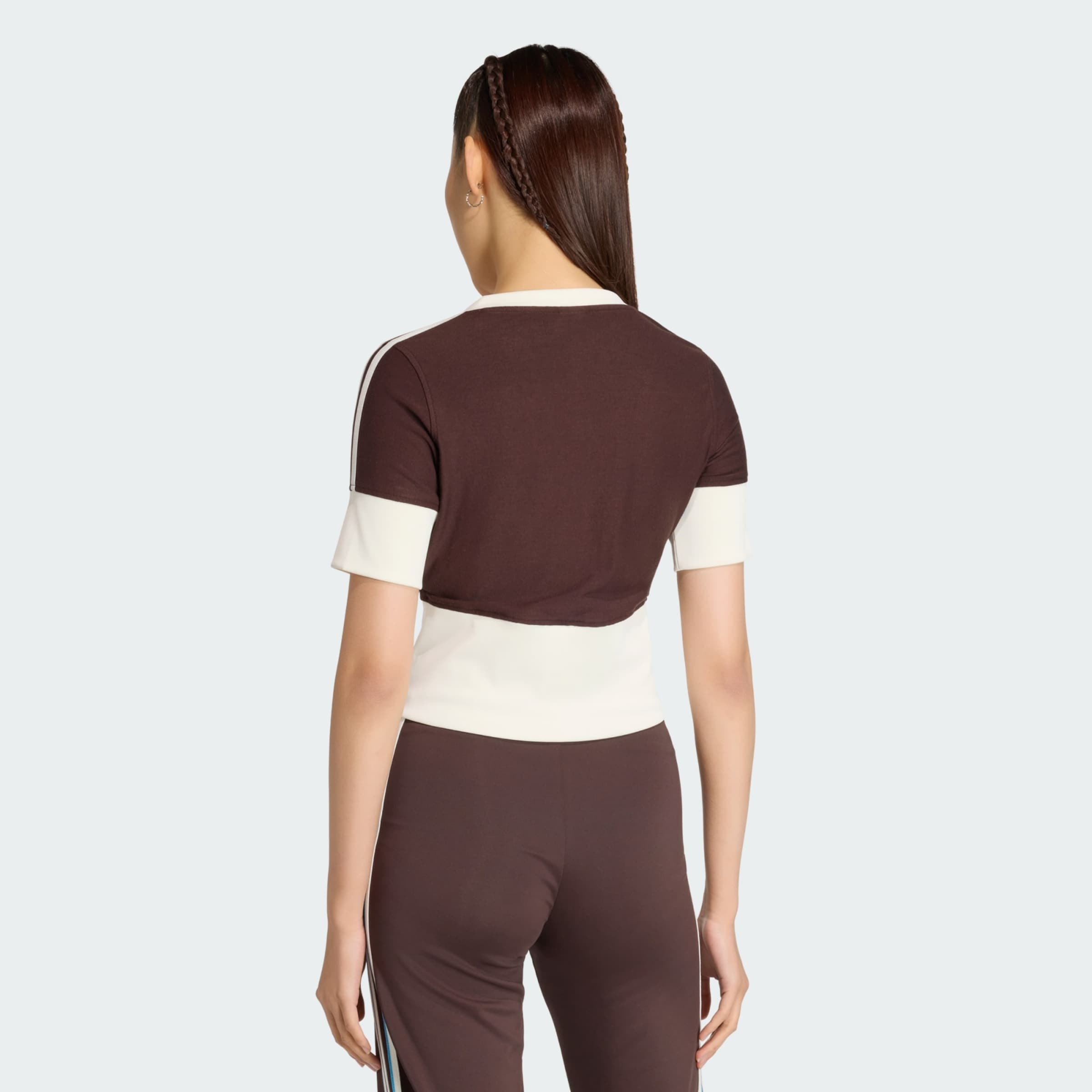Adidas Originals Кардиган 'V-NECK SHIRT WITH' вязаный, коричневый — фото 3